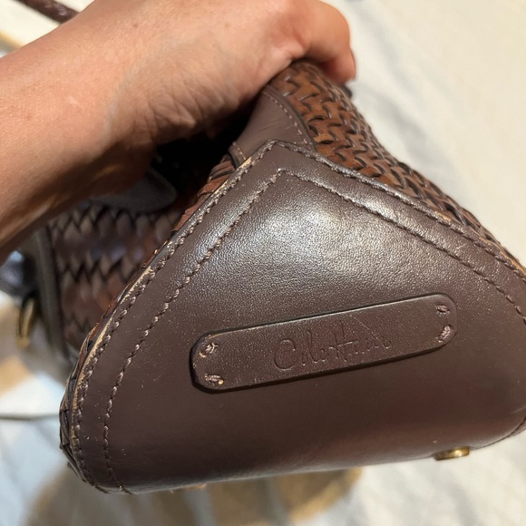 COLE HAAN woven leather handbag w/dust bag - Picture 12 of 12